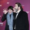 Alain-Fabien Delon et Eric Cantona, héros des Rencontres d'après-minuit, arrivant au dîner au Meurice des Révélations des César le 13 janvier 2014