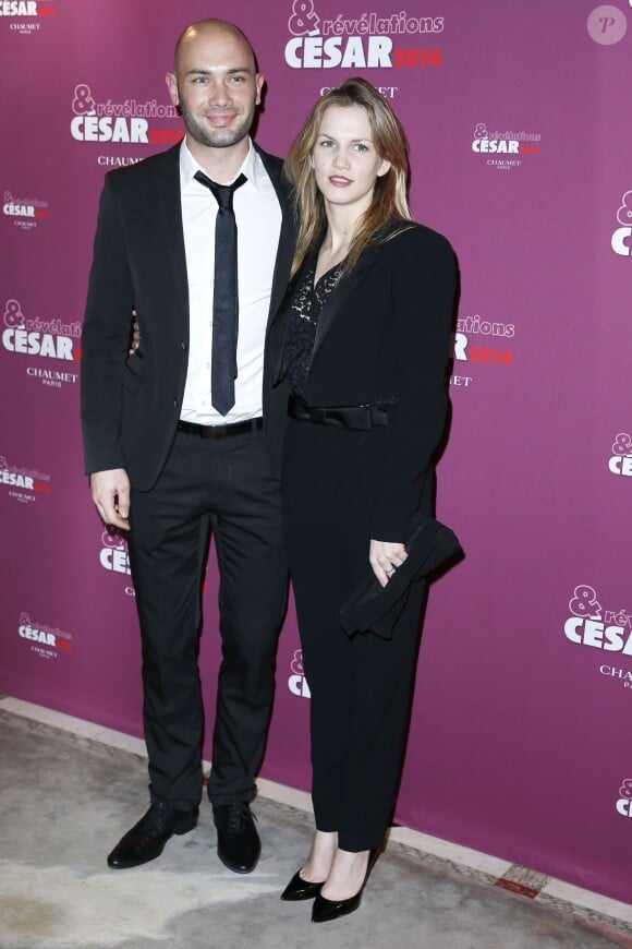 Vianney Lebasque et Margot Bancilhon lors du dîner des Révélations des César au Meurice à Paris le 13 janvier 2014