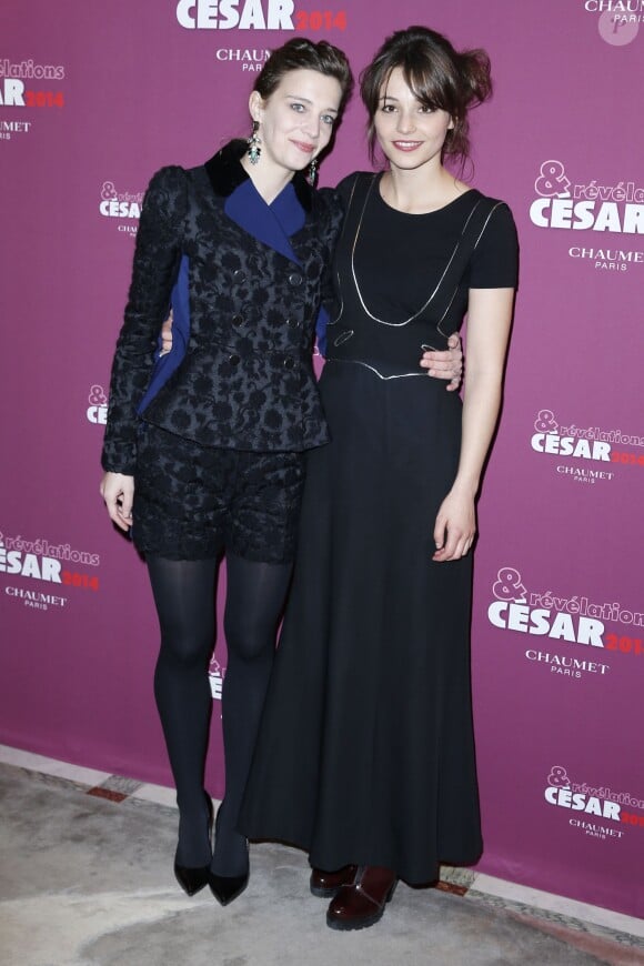 Céline Sallette et Pauline Parigot lors du dîner des Révélations des César au Meurice à Paris le 13 janvier 2014