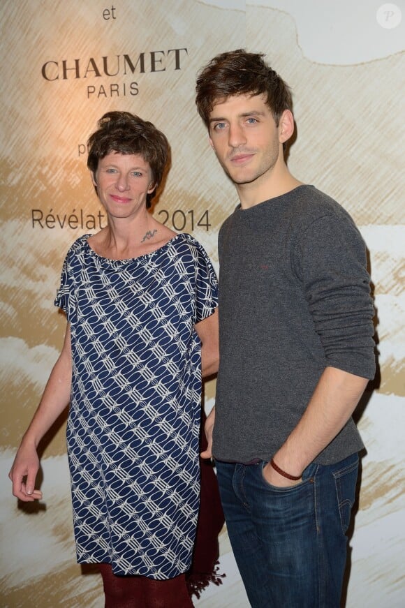 Marion Vernoux et Jules Sagot lors du cocktail dans les salons Chaumet pour les Révélations des César, à Paris le 13 janvier 2014