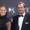 Le prince Nikolaos et la princesse Tatiana de Grèce à Madrid le 2 décembre 2013 lors des Telva Awards, qui ont notamment récompensé la princesse pour son action avec l'association DESMOS.