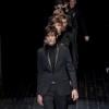 Le fils d'Alain Delon, Alain-Fabien Delon, défile pour la maison Gucci lors de la Fashion Week à Milan le 13 janvier 2014