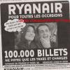Nicolas Sarkozy et Carla Bruni utilisés dans une publicité Ryanair en 2008