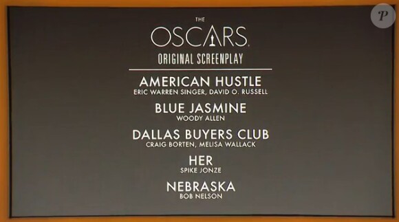 Oscars 2014, les nominations dévoilées le 16 janvier 2014 : Meilleur scénario original