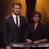 Chris Hemsworth et Cheryl Boone Isaacs annoncent les nominations aux Oscars le 16 janvier 2014 à Los Angeles