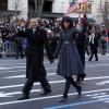 Barack et Michelle Obama défilent lors de la cérémonie d'investiture du président à Washington. Le 21 janvier 2013.