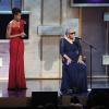 Michelle Obama rend hommage à Maya Angelou lors des BET Honors 2012 à Washington. Janvier 2012.
