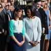 Samantha Cameron et Michelle Obama à la Maison Blanche. Washington, mars 2012.