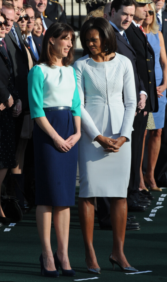 Samantha Cameron et Michelle Obama à la Maison Blanche. Washington, mars 2012.