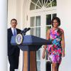 Barack et Michelle Obama fêtent le Cinco de Mayo à la Maison Blanche. Washington, mai 2010.