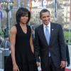 Michelle et Barack Obama à Baden-Baden en Allemagne. Avril 2009.
