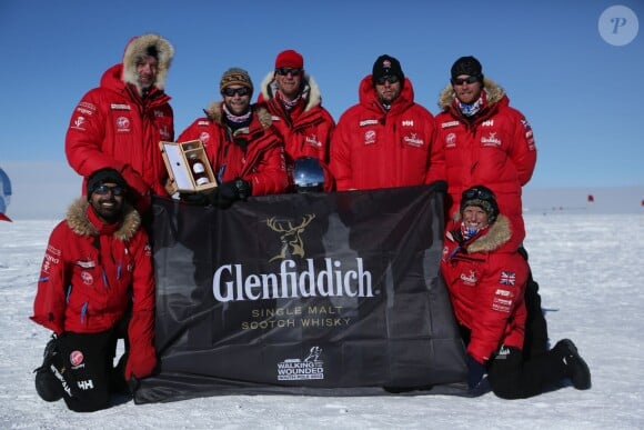 Le prince Harry lors du Walking With The Wounded South Pole Allied Challenge, qu'il a disputé en Antarctique en décembre 2013 avec le Team Glenfiddich