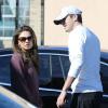 Exclusif - Ashton Kutcher et Mila Kunis sortent d'un salon de manucure à Studio City, le 18 janvier 2014.