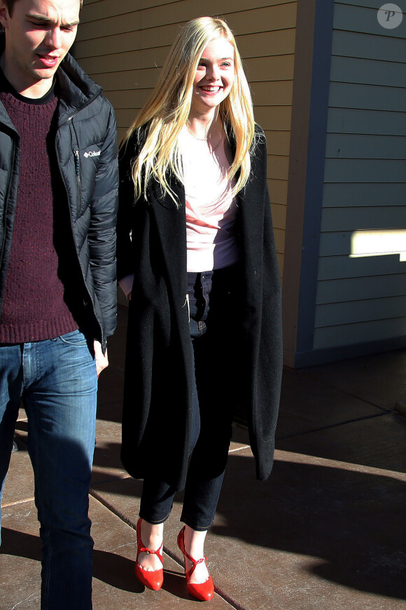 Nicholas Hoult, Elle Fanning au festival du film de Sundance à Park City, Utah, le 18 janvier 2014.