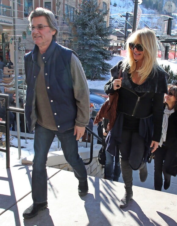 Kurt Russell et sa femme Goldie Hawn au festival du film de Sundance à Park City, Utah, le 18 janvier 2014.