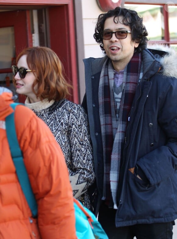 Christina Hendricks et son mari Geoffrey Arend au festival du film de Sundance à Park City, Utah, le 18 janvier 2014.