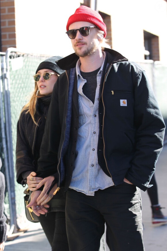 Elizabeth Olsen et son boyfriend Boyd Holbrook au festival du film de Sundance à Park City, Utah, le 19 janvier 2014.