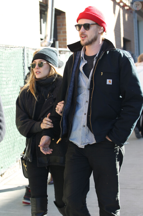 Elizabeth Olsen et son boyfriend Boyd Holbrook au festival du film de Sundance à Park City, Utah, le 19 janvier 2014.