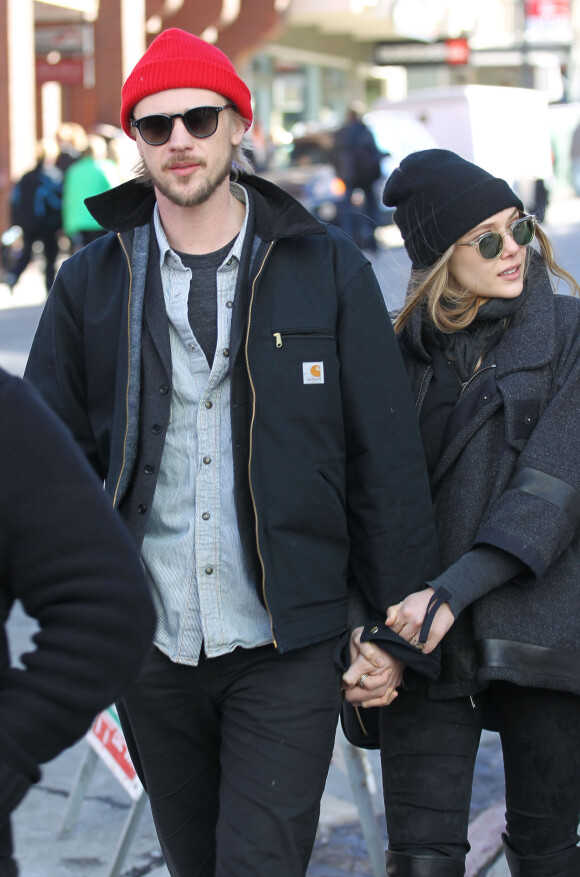 Elizabeth Olsen et son boyfriend Boyd Holbrook au festival du film de Sundance à Park City, Utah, le 19 janvier 2014.