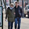 Robin Wright et son fiancé Ben Foster se promenant, bras dessus bras dessous, dans les rues de Vancouver le 19 janvier 2014
