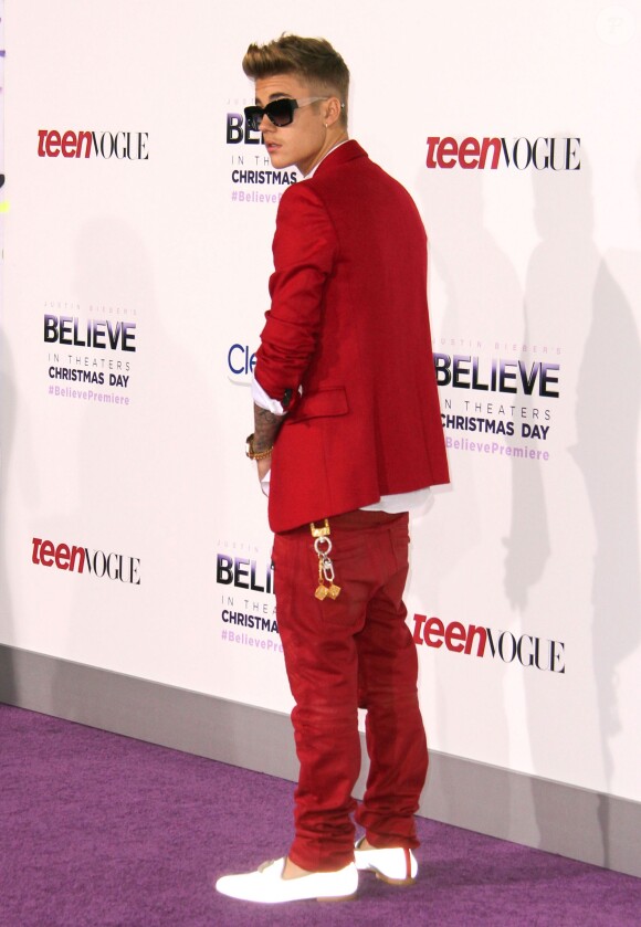 Justin Bieber - Première du film "Justin Bieber's Believe" au Regal Cinemas L.A. Live à Los Angeles le 18 décembre 2013.