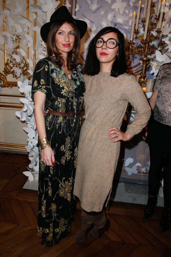 Aurélie Saada et Sylvie Hoarau assistent au défilé haute couture Alexis Mabille printemps-été 2014 à l'Hôtel d'Evreux. Paris, le 20 janvier 2014.
