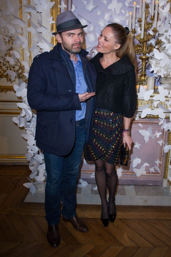 Clovis Cornillac et Lilou Fogli assistent au défilé haute couture Alexis Mabille printemps-été 2014 à l'Hôtel d'Evreux. Paris, le 20 janvier 2014.