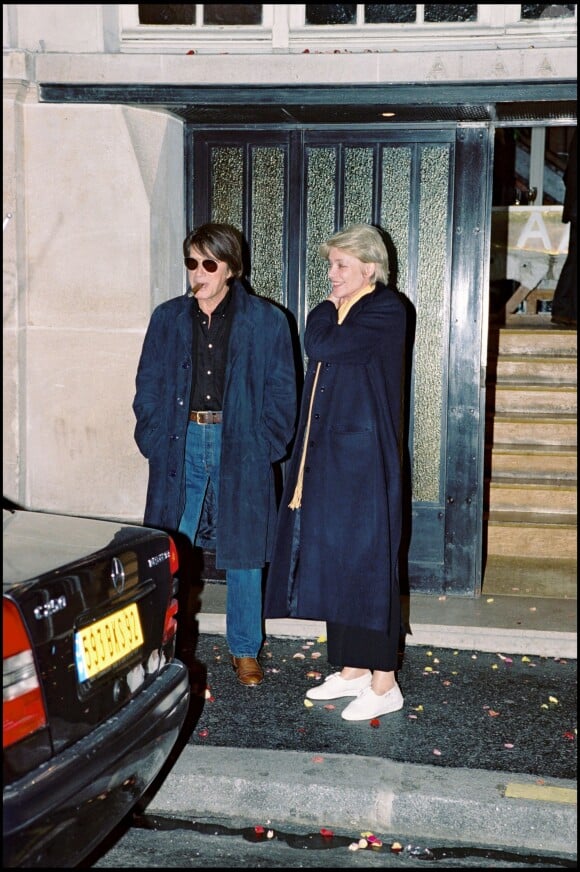 Jacques Dutronc et Françoise Hardy en 1999 lors du mariage de Michel Sardou et Anne-Marie Périer