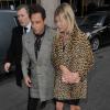 Jamie Hince arrive au 40eme anniversaire de sa femme, Kate Moss, au restaurant 34 à Londres. Le 16 janvier 2014