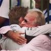 Jenson Button dans les bras de son père John, mort le 12 janvier 2014