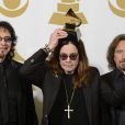Tony Iommi, Ozzy Osbourne et Geezer Butler de Black Sabbath récompensés du Grammy de la Meilleure performance metal pour "God is Dead?" - 56e cérémonie des Grammy Awards, à Los Angeles le 26 janvier 2014.