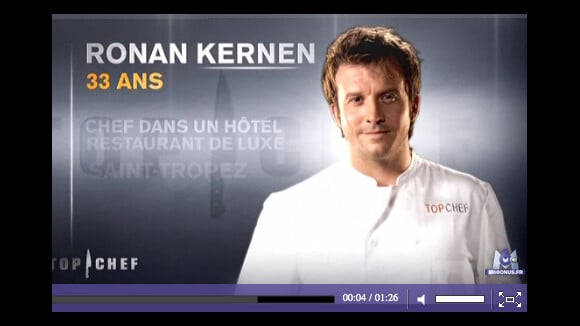 Ronan Kernen (Top Chef 2011), amoureux : ''Je suis en couple depuis deux ans !''