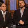 Jonah Hill et Leonardo DiCaprio dans l'émission Saturday Night Live, le samedi 25 janvier 2014.