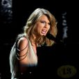 Taylor Swift lors de sa prestation sur la scène de Grammy Awards à Los Angeles, le 26 janvier 2014.