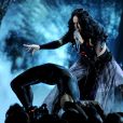 Katy Perry sur scène lors des Grammy Awards à Los Angeles, le 26 janvier 2014.