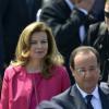 François Hollande et Valérie Trierweiler Place de la Concorde à Paris, le 14 juillet 2013