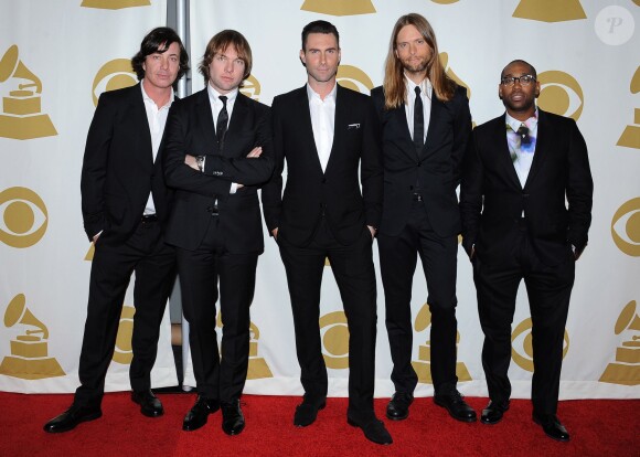 Adam Levine et les Maroon 5 assistent à la soirée The Night That Changed America: A Grammy Salute to The Beatles au Los Angeles Convention Center. Los Angeles, le 27 janvier 2014.