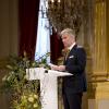 Le roi Philippe de Belgique prononçant ses voeux aux corps constitués le 29 janvier 2014 au palais royal, à Bruxelles.