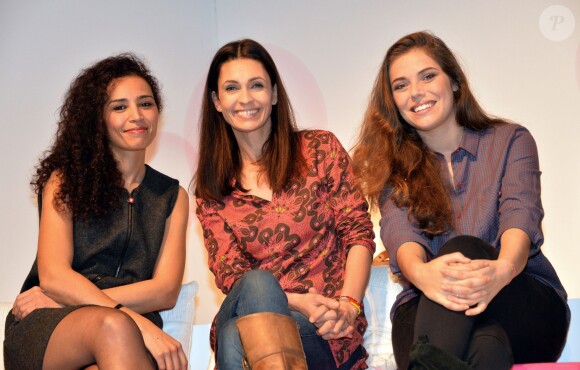 Aida Touihri, Adeline Blondieau, Emma Daumas à l'élection du Bébé Cadum 2014 à l'Elysées Biarritz à Paris, le 29 janvier 2014.