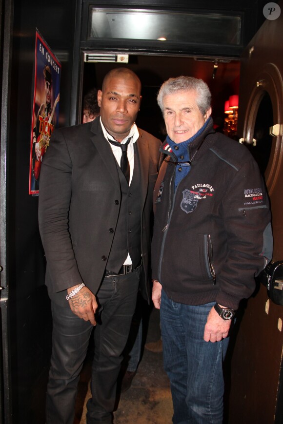 Lord Kossity, Claude Lelouch lors de la soirée pour le 10e anniversaire de la disparition de l'acteur Ticky Holgado au restaurant "O Mantra" à Paris le 30 janvier 2014.