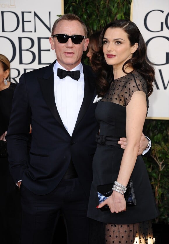Daniel Craig et Rachel Weisz lors des Golden Globes à Los Angeles le 13 janvier 2013