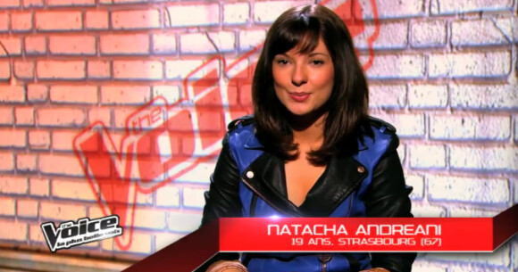 Natacha Andreani dans The Voice 3 sur TF1 le samedi 1er février 2014