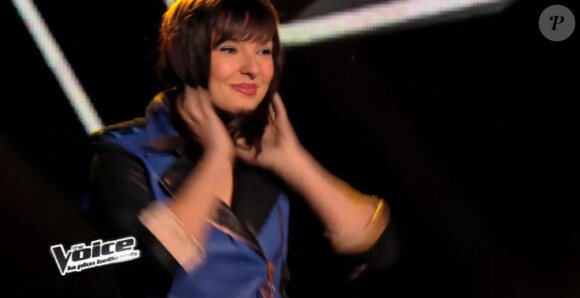 Natacha Andreani dans The Voice 3 sur TF1 le samedi 1er février 2014