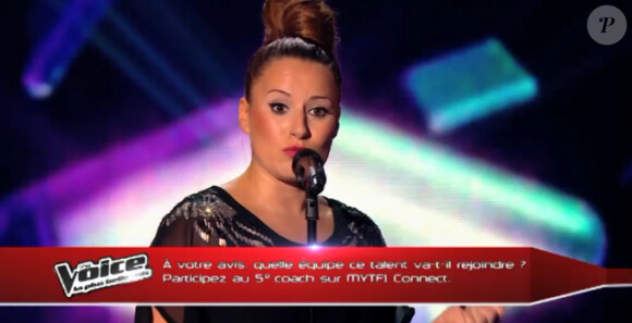 Tifayne dans The Voice 3 sur TF1 le samedi 1er février 2014