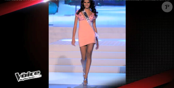 Marie Payet, Miss Réunion 2011, dans The Voice 3 sur TF1 le samedi 1er février 2014