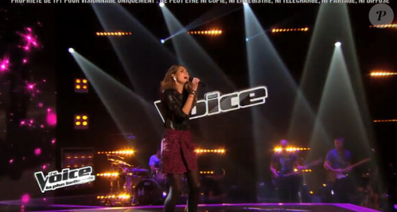 Marie Payet, Miss Réunion 2011, dans The Voice 3 sur TF1 le samedi 1er février 2014