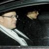 Le prince Albert II de Monaco et Charlotte Casiraghi - Arrivées des invités au mariage religieux de Andrea Casiraghi et Tatiana Santo Domingo en l'église de Rougemont, le 1er février 2014.