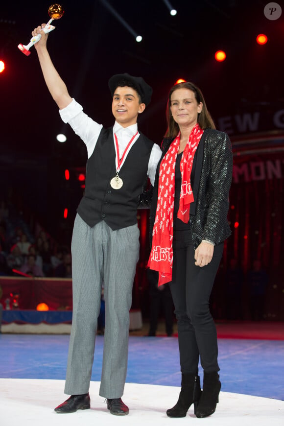 Stéphanie de Monaco lors de la remise des Juniors du 3e Festival international de cirque New Generation, le 2 février 2014 à Monaco.