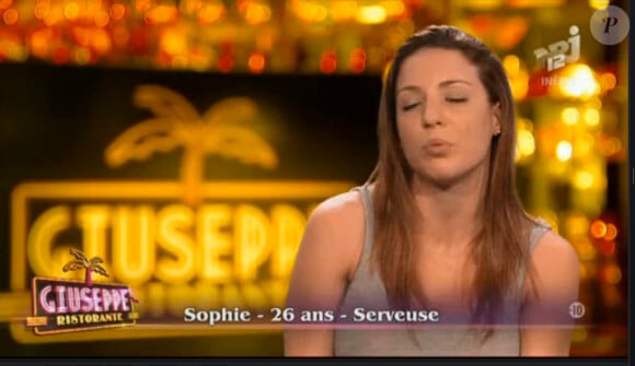 Sophie dans le premier épisode de Giuseppe Ristorante, une histoire de famille sur NRJ12 le lundi 3 février 2014