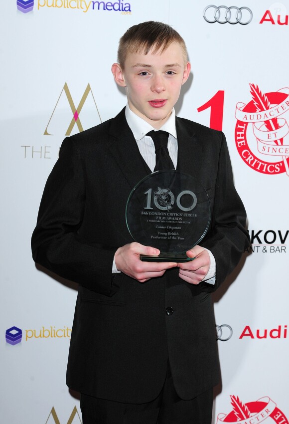 Connor Chapman lors des London Critics' Circle Awards le 2 février 2014
